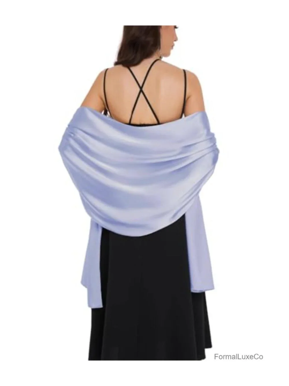 Satin Shawl Wrap for Evening Dresses Wedding Formal Pashmina